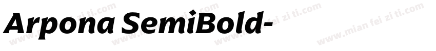 Arpona SemiBold字体转换